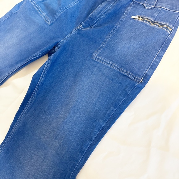 Free People Layla Women's Dark Wash High Waist Wide Leg Flare Jeans - Picture 9 of 9